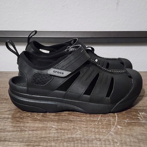 Crocs Yukon Fisherman Men\'s Outdoor Water Shoes Size 8 Black main image 4
